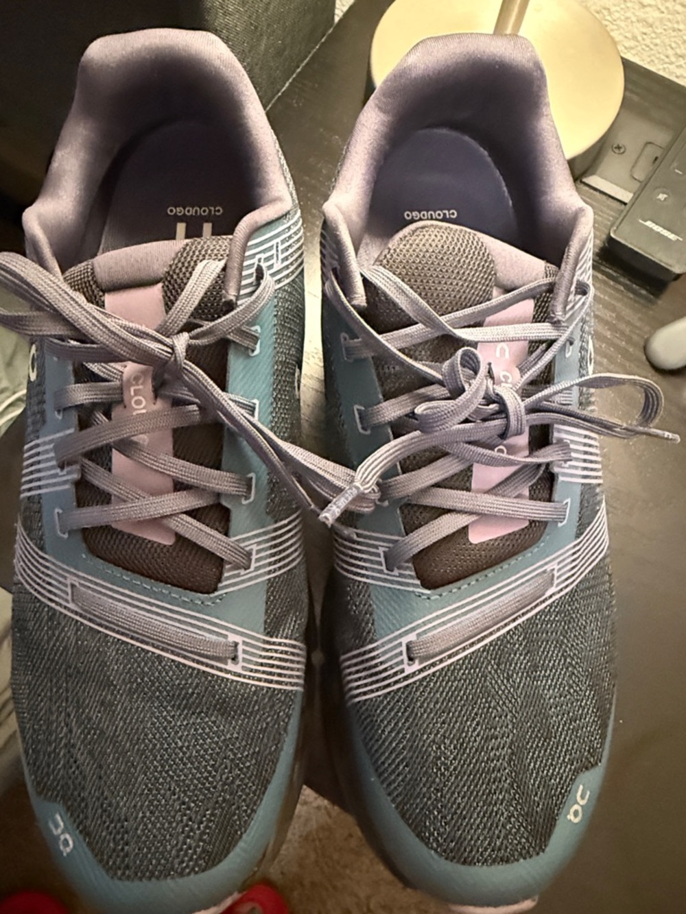 On Running Women's Mesh Lace-Up Running Shoes - Lavender and Teal